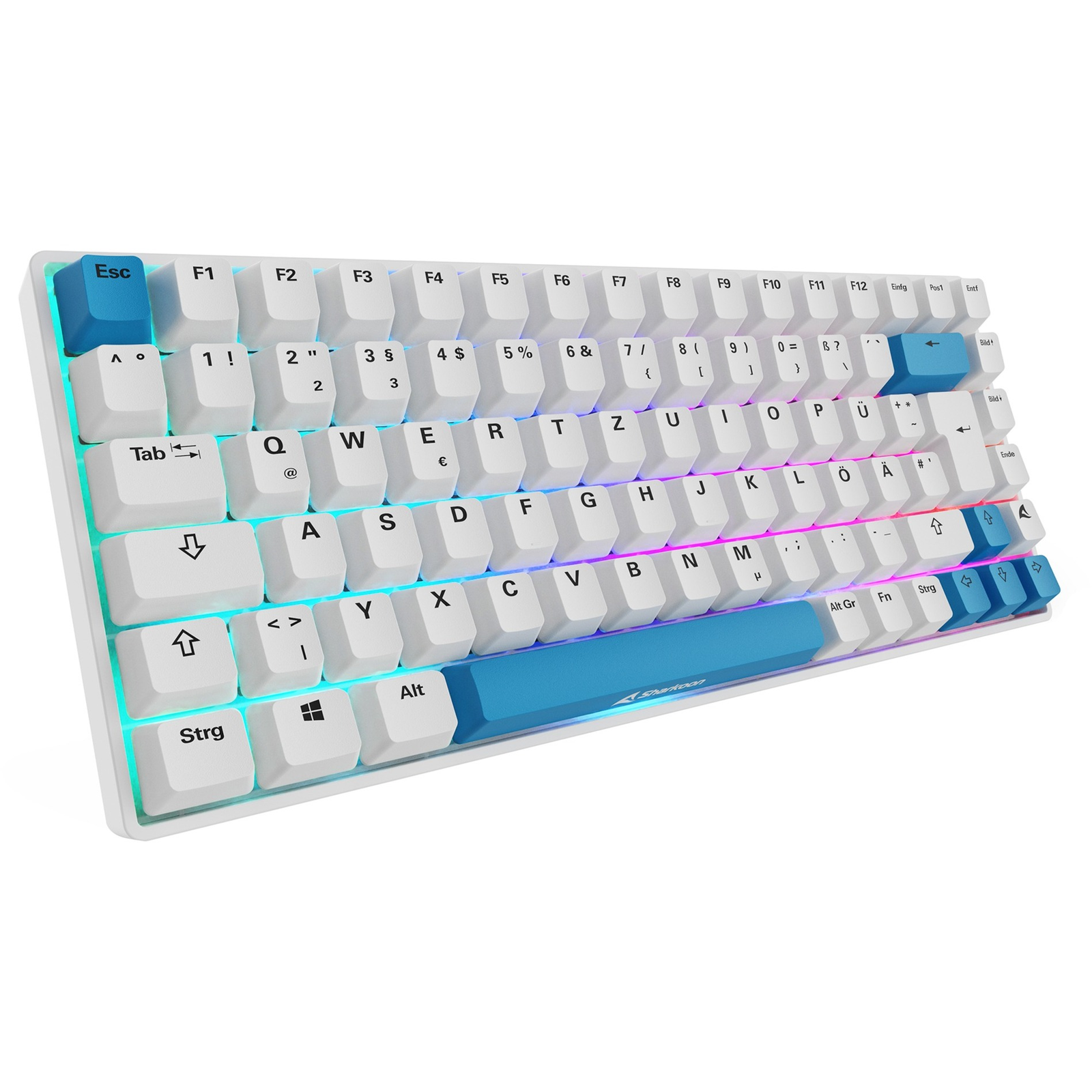 Sharkoon Skiller SGK50 S3 PBT Vezetékes Gaming Billentyűzet (Gateron Yellow) Német - Fehér (4044951039197)