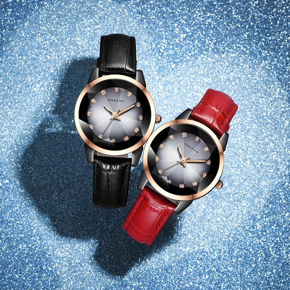 NAKZEN Women Watches Waterproof Black Ceramic Leather Luxury Fashion Ladies Quartz Watch Relogio Feminino Montre Femme 1027