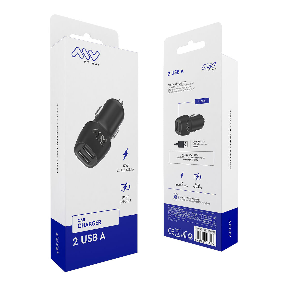 Car Charger Myway Black 15 W-3