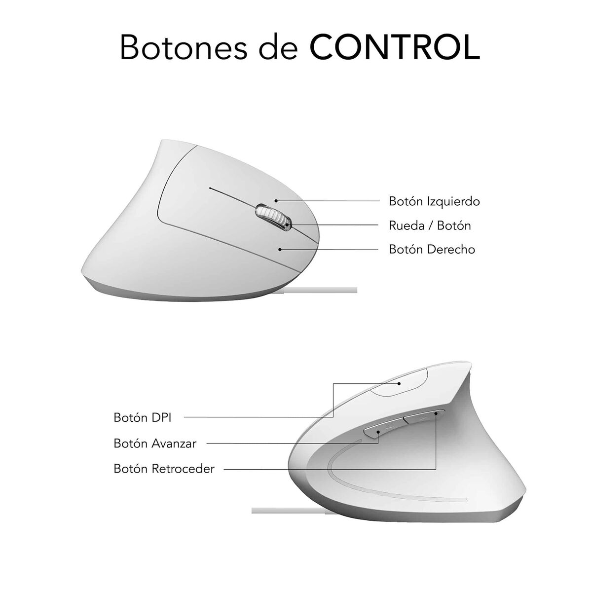 Ergonomic Optical Mouse Subblim SUBMO-EDGVU02 White 1600 dpi-11